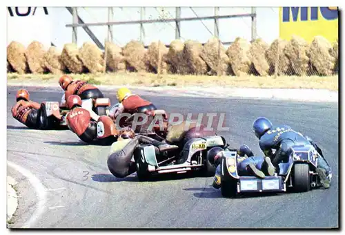 Cartes postales moderne Moto Ted Janseen Erich Smitz Courses sur route karting