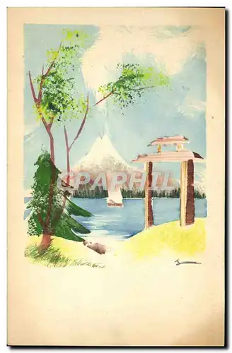 Cartes postales Japon Nippon Volcan