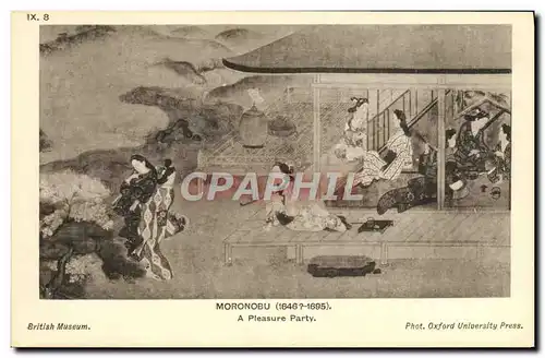 Cartes postales Japon Nippon British Museum Moronobu a pleasure party