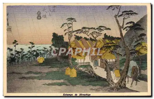 Cartes postales Japon Nippon Estampe de Hiroshige