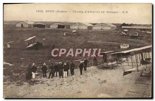 Cartes postales Avion Aviation Bron Champ d&#39aviation 2eme groupe