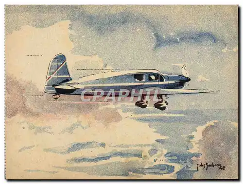 Moderne Karte Avion Aviation Caudron Simoun Grand tourise et liaisons rapides