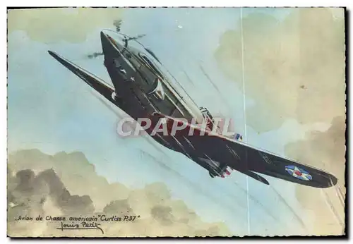 Moderne Karte Avion Aviation Avion de chasse americain Curtiss P37