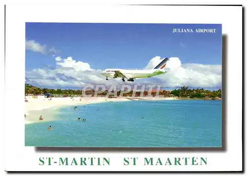Cartes postales moderne Avion Aviation Juliana Airport St Martin