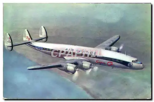 Moderne Karte Avion Aviation Air France Lockeed Super G Constellation