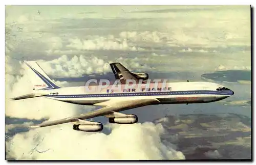 Moderne Karte Avion Aviation Air France Boeing 707 Intercontinental