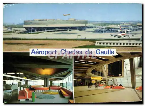 Moderne Karte Avion Aviation Roissy en France Aeroport de Charles de Gaulle
