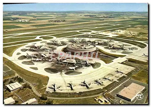 Moderne Karte Avion Aviation Roissy en France Vue generale de l&#39aeroport Charles de Gaulle