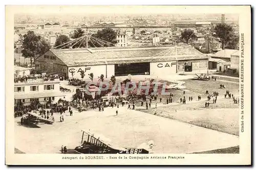 Ansichtskarte AK Avion Aviation Aeroport du Bourget Base de la Compagnie aerienne Francaise