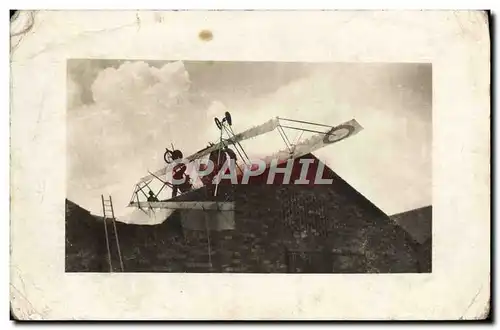 CARTE PHOTO Avion Aviation sur le dos