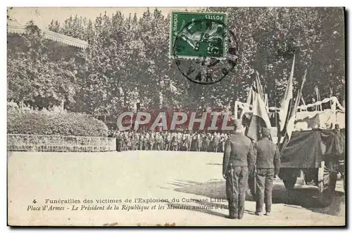 Ansichtskarte AK Bateau Guerre Catastrophe du Iena Funerailles des victimes de l&#39explosion du Cuirasse Liberte