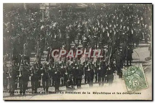 Cartes postales Bateau Guerre Obseques des victimes du iena Le President de la Republique et les delegations