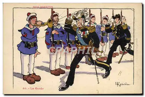 Ansichtskarte AK Illustrateur Gervese Nos Marins La garde Militaria