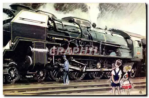 Cartes postales moderne Train Enfants Locomotive a vapeur SNCF Type 241 P