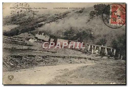 Ansichtskarte AK Tramway Auvergne Le tramway du Puy de Dome au col de Ceyssat