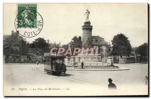 Cartes postales Tramway Dijon La place du 30 octobre Chocolat Louit