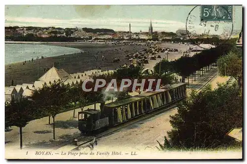 Ansichtskarte AK Tramway Royan La plage prise du Family Hotel