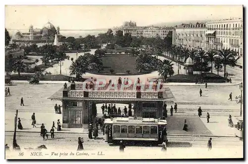 Ansichtskarte AK Tramway Nice Vue prise du casino