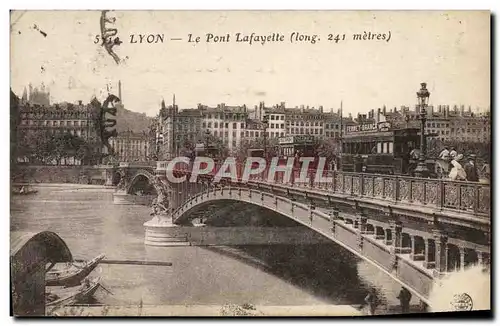 Ansichtskarte AK Tramway Lyon Le pont Lafayette