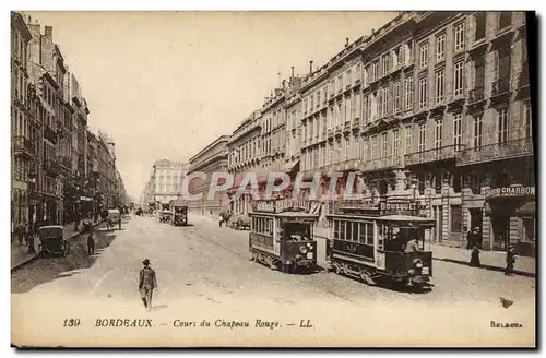 Ansichtskarte AK Tramway Bordeaux Cours du Chapeau Rouge