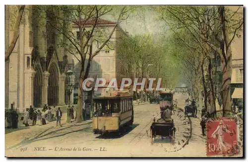 Cartes postales Tramway Nice L&#39avenue de la gare