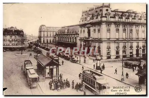 Cartes postales Tramway Bordeaux Gare du Midi Depart