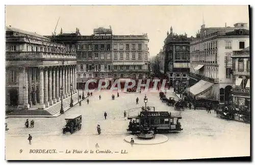 Cartes postales Tramway Bordeaux la place de la Comedie