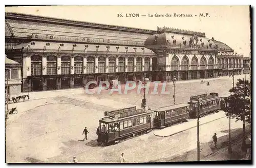 Cartes postales Tramway Lyon La gare des Brotteaux