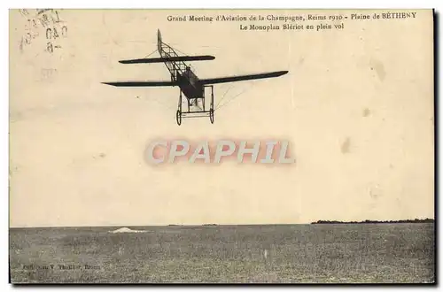 Cartes postales Avion Aviation Grand meeting d&#39aviation de la Champagne Reims 1910 Plaine de Betheny Le monop