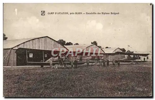 Ansichtskarte AK Avion Camp d&#39Aviation pres Dijon Escadrille des biplans Breguet