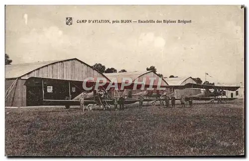 Cartes postales Avion Camp d&#39Aviation pres Dijon Escadrille des biplans Breguet