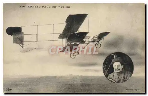 Cartes postales Avion Aviation Ernest paul sur Voisin