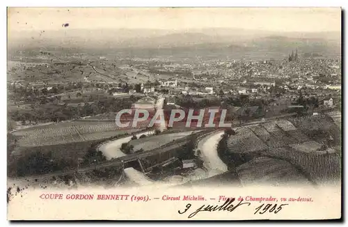 Ansichtskarte AK Automobile Coupe Gordon Bennett 1905 Circuit Michelin Virage de Champrader Vu au dessus