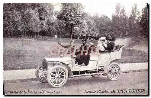 Ansichtskarte AK Automobile Tombola de la decennale Double Phaeton de Dion Bouton