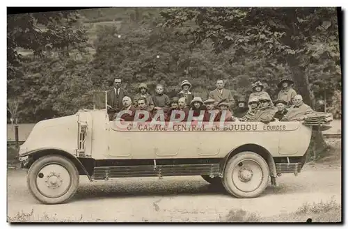 CARTE PHOTO Autobus Grand Garage Central Ch Boudou Lourdes