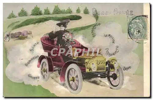 Cartes postales Fantaisie Femme Automobile