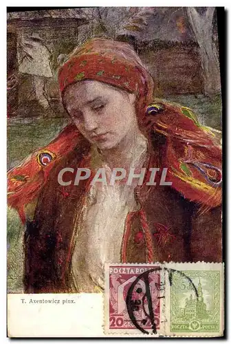 Cartes postales Illustrateur Axentowicz Pologne Polska