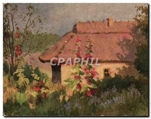 Cartes postales Illustrateur petite Russie chaumiere Ukraine