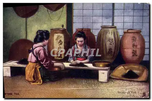 Ansichtskarte AK Japon Nippon Femmes Sifting Tea