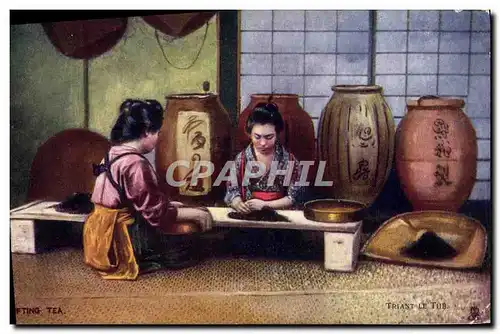 Cartes postales Japon Nippon Femmes Sifting Tea