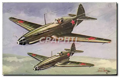 Cartes postales Avion Aviation Chasseur MIG 3 URSS
