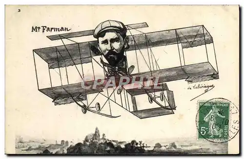 Cartes postales Avion Aviation Farman de Labiringue