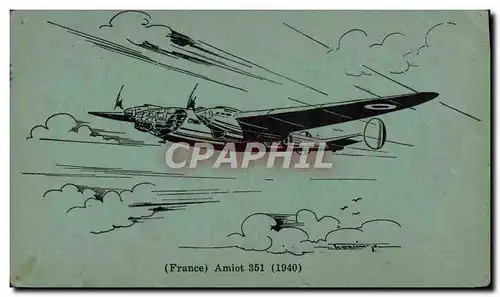 Ansichtskarte AK Avion Aviation France Amiot 351 1940