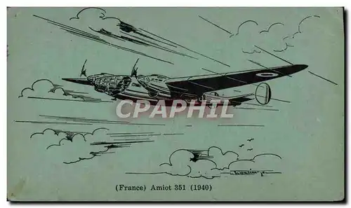 Cartes postales Avion Aviation France Amiot 351 1940