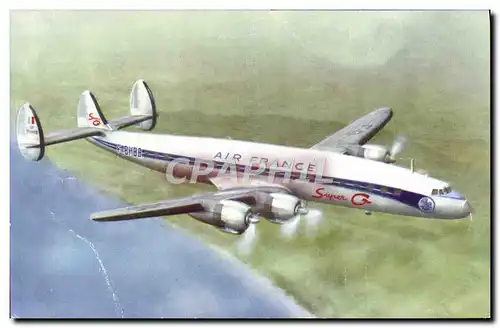 Ansichtskarte AK Avion Aviation Air France Super G Constellation