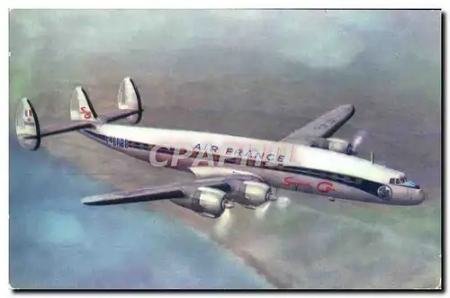 Ansichtskarte AK Avion Aviation Air France Lockheed Super G Constellation