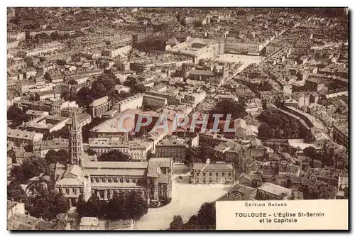 Cartes postales Toulouse Eglise St Sernin et le capitole