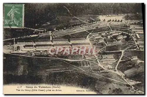 Cartes postales Camp du Valdahon Vue du camp prise en avion Militaria