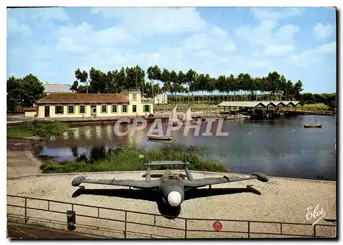 Moderne Karte Avion Aviation Centre de formation Marine d&#39Hourtin Gironde Un coin du plan d&#39eau