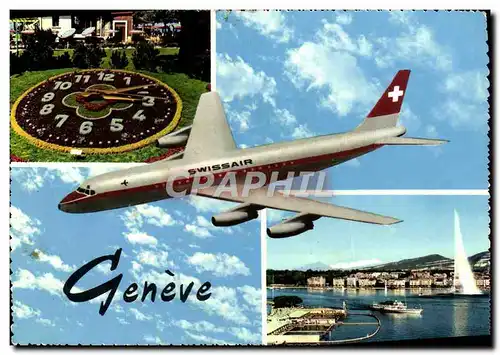 Ansichtskarte AK Avion Aviation Swissair Geneve